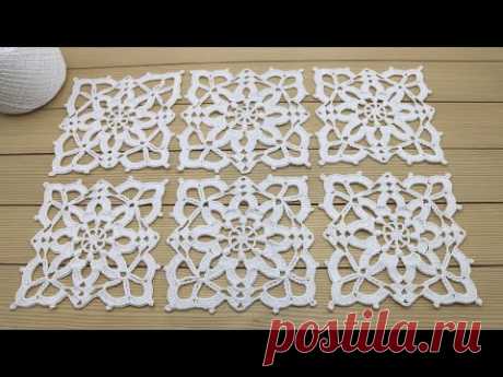 КВАДРАТНЫЕ МОТИВЫ вязание крючком СОЕДИНЕНИЕ мастер-класс для новичков  Crochet square motifs simple