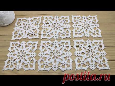 КВАДРАТНЫЕ МОТИВЫ вязание крючком СОЕДИНЕНИЕ мастер-класс для новичков  Crochet square motifs simple