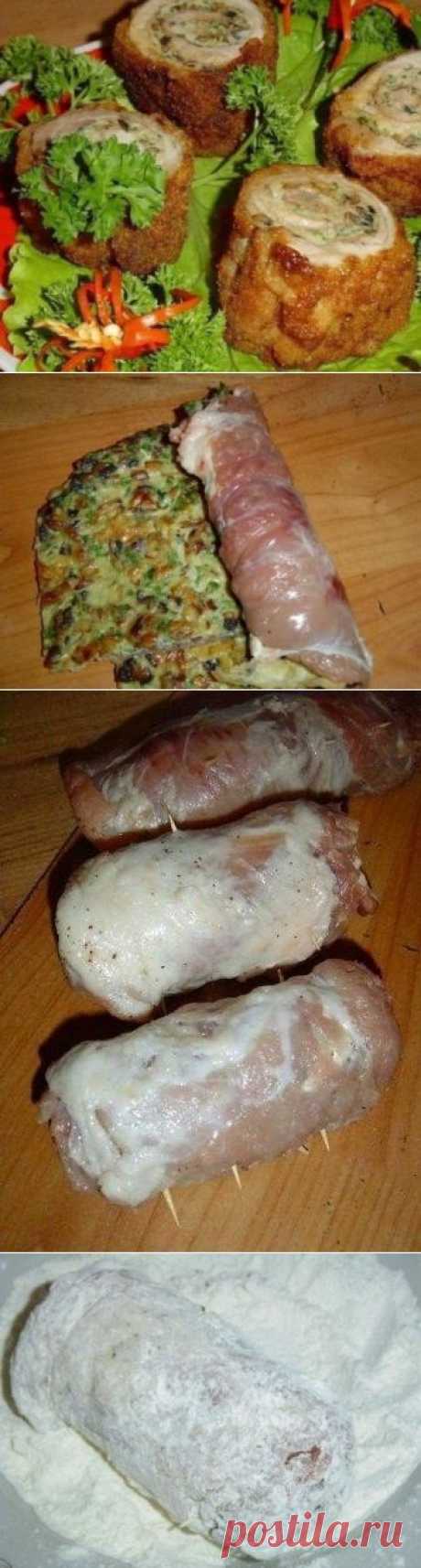 Оригинальная закуска «Пенечки» с мясом и грибами