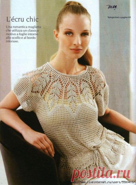 Ажурная кофточка.