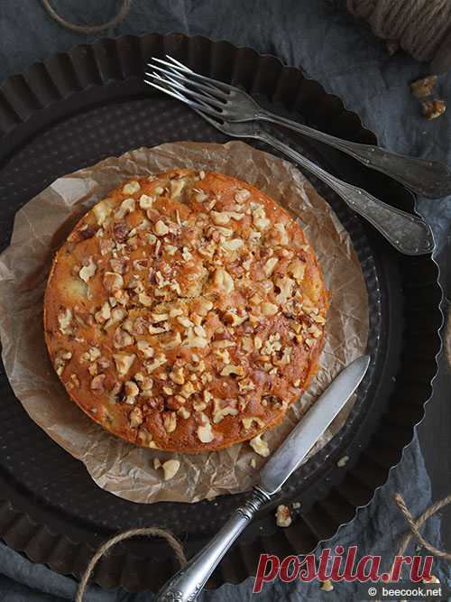 Пирог с грушами и грецкими орехами - beecook.net Простой пошаговый рецепт приготовления вкусного пирога с грушами и грецкими орехами.