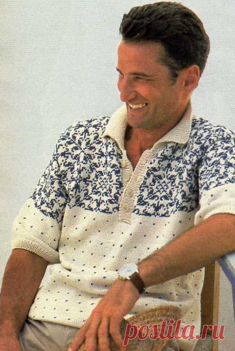 ВЯЗАНАЯ МУЖСКАЯ РУБАШКА-ПОЛО | ИЗ СЕМЕЙНОГО СУНДУЧКА | Татьянин блог