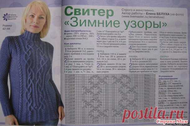 Свитер с аранами 