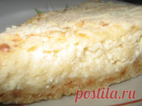 Пирог с творогом и яблоками