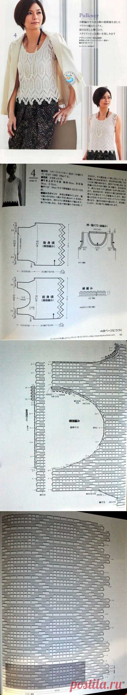 Вязание-крючок-ТОПЫ.