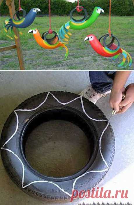 КАК УКРАСИТЬ ДАЧУ АВТОМОБИЛЬНЫМИ ШИНАМИ | Загородная жизнь. Дачи