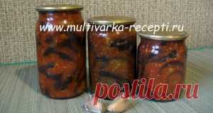 Баклажаны с помидорами в мультиварке – на зиму