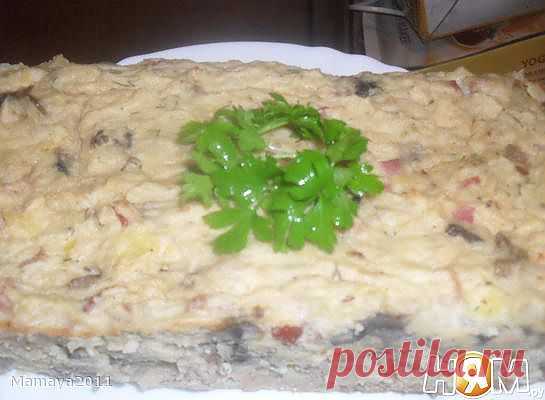 Картофельный пирог с мясом и грибами - Рецепты, блюда - Ням.ру