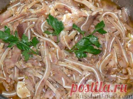 Рецепт: Свиные уши по-корейски без моркови на RussianFood.com