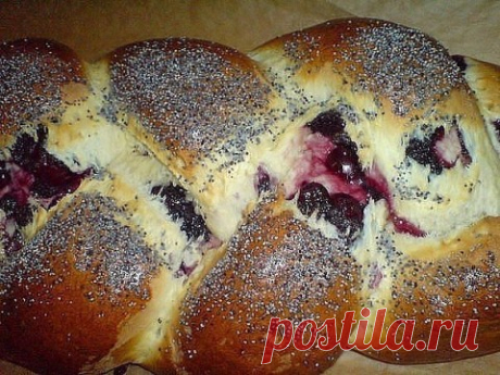 ВКУСНЕЙШАЯ ПЛЕТЁНКА С МАКОВО-ВИШНЁВОЙ НАЧИНКОЙ
