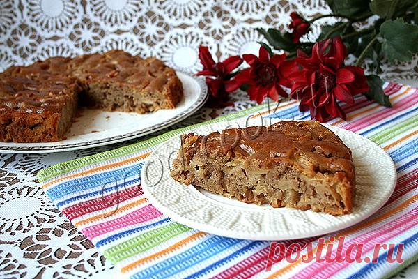 постная яблочная шарлотка на чае или соке. Рецепт приготовления