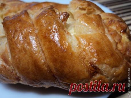 Слоеный пирог с сыром «Косичка».