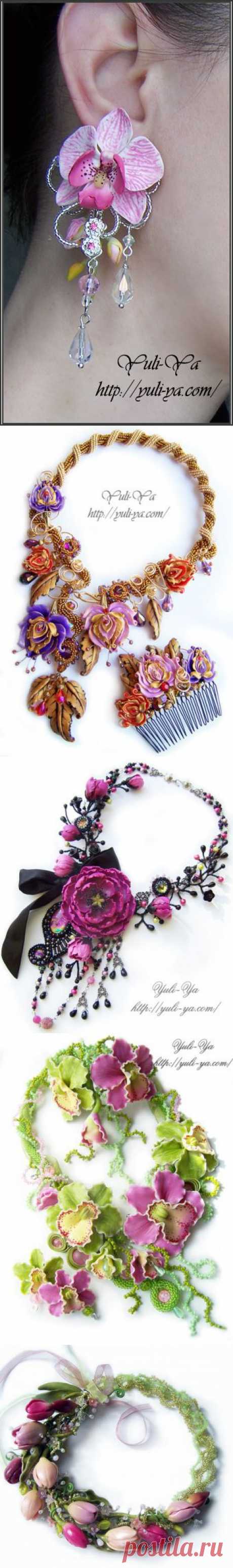 Великолепные «цветочные» украшения Юлии Галущак — Рукоделие