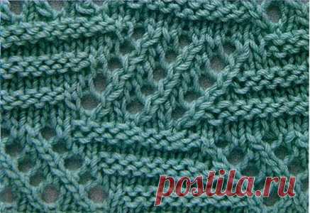 Двухсторонние узоры спицами для шарфов, снудов