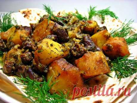 ​Жаркое с куриными сердечками и картофелем — Sloosh – кулинарные рецепты