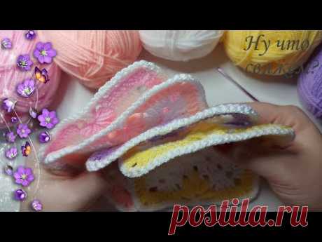 🤩🌿🌸СПЕШУ К ВАМ С НОВИНКОЙ! КВАДРАТНЫЙ МОТИВ ВЕСЕННИЙ - узор крючком (вязание крючком для начинающих)