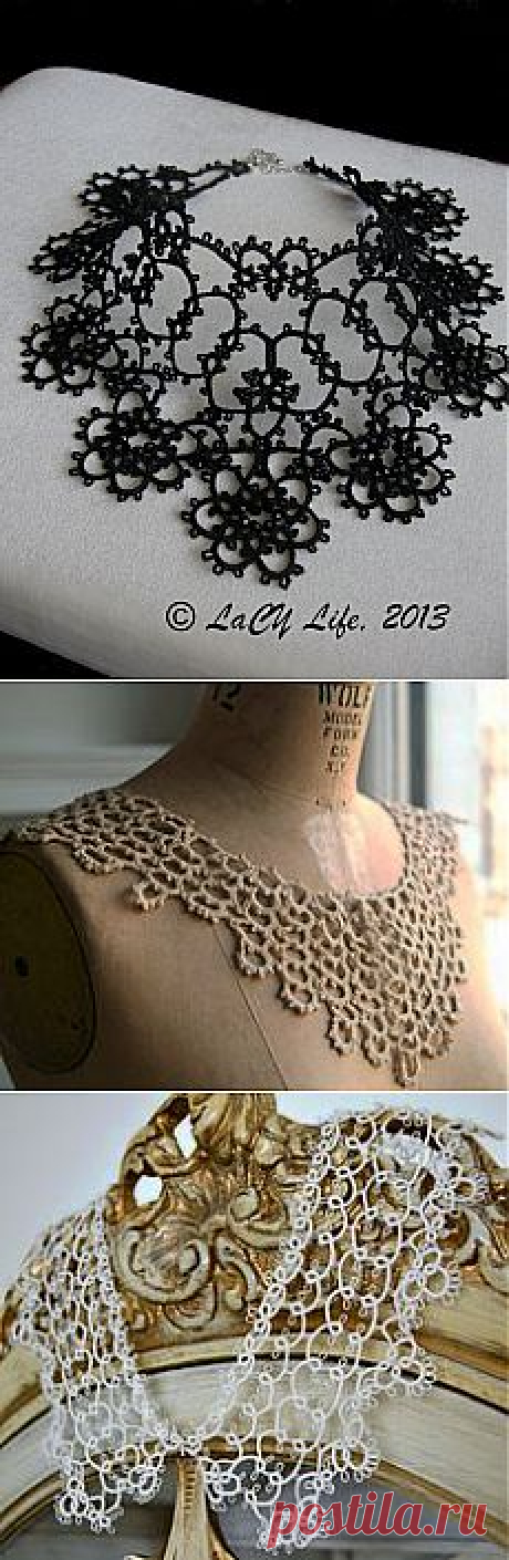 Black Tatted Lace Collar Necklace