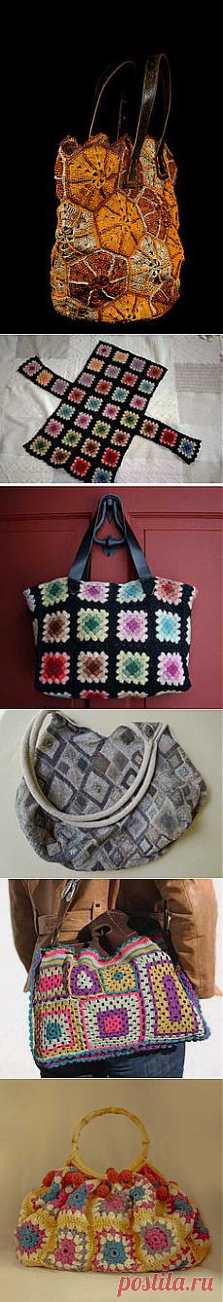 Bags, purses and etc. - squares and etc. в Pinterest