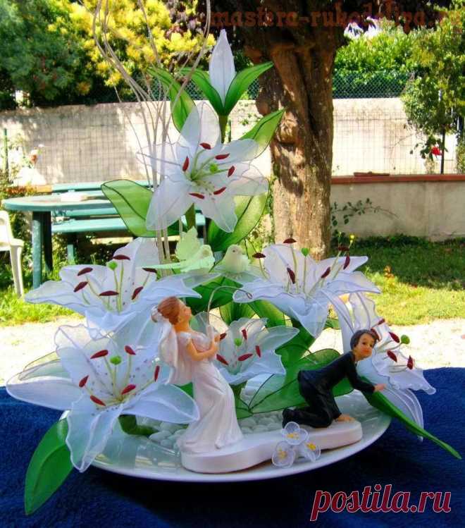 Мастера рукоделия - рукоделие для дома. Бесплатные мастер-классы, фото и видео уроки - Мастер-класс: Лилия из капроновых колготок