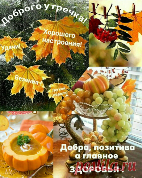 Картинки с добрым утром хорошего дня осенние с пожеланиями здоровья - 38 фото