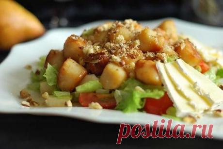 Салат из морского гребешка с помидорами и грушей - Kulinarnyj-Recept.��