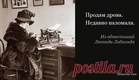 Еще 30 одностиший Леонида Либкинда (продолжение)