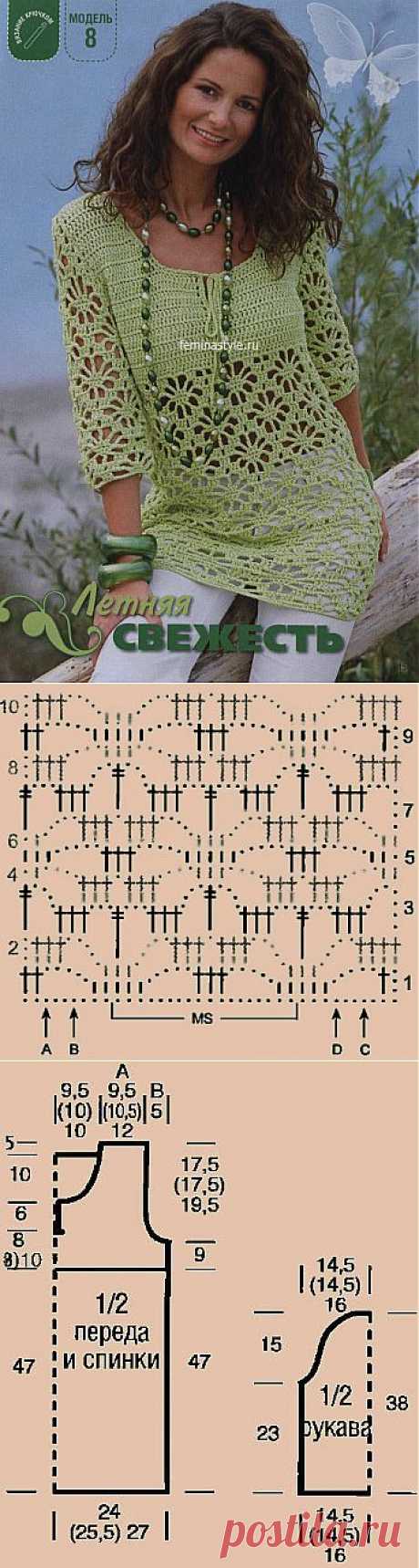 Ажурный пуловер / Рукоделие / Домоводство / Женские секреты / Женский стиль