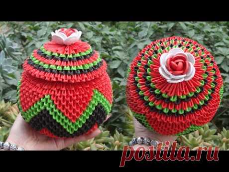 3D Origami Candy Box , Jewelry Box Tutorial | cómo hacer caja de dulces de origami 3d - YouTube