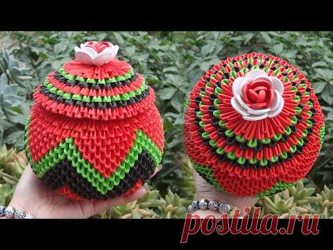 3D Origami Candy Box , Jewelry Box Tutorial | cómo hacer caja de dulces de origami 3d - YouTube
