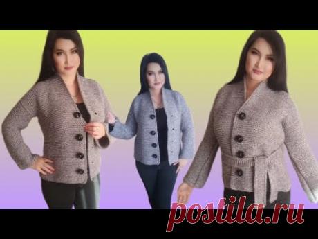 🔥ВЫ ТОЛЬКО ВЗЛЯНИТЕ 🔥САМЫЙ ПРОСТОЙ КАРДИГАН СПИЦАМИ / Осенний и весенний КАРДИГАН /Cardigan 🍁🍂