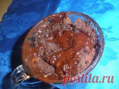 Готовим с детьми. Шоколадный пирог в стакане за пять минут(вариант).. Рецепт c , мы подскажем, как приготовить!