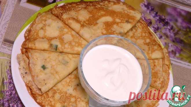 Луковые блины Кулинарный рецепт