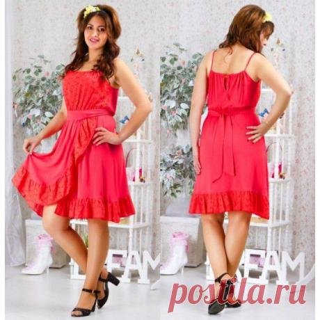 Платье Прошва бат.Ткань: лён+прошва.р.48.50.52.54.