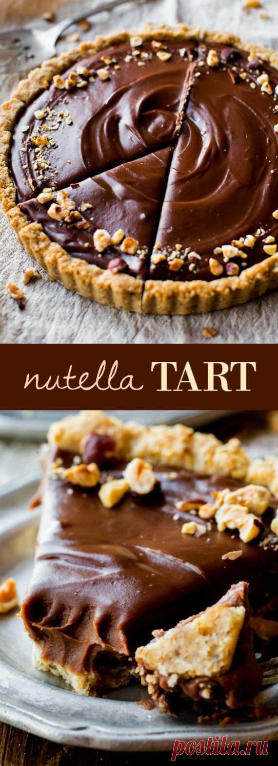 Nutella Tart with Toasted Hazelnut Crust