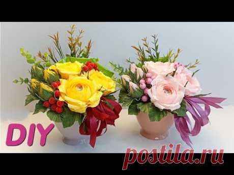 Подарок МАМЕ своими руками. Сладкая композиция в кружке. DIY gift MOM. Sweet arrangement in mug.