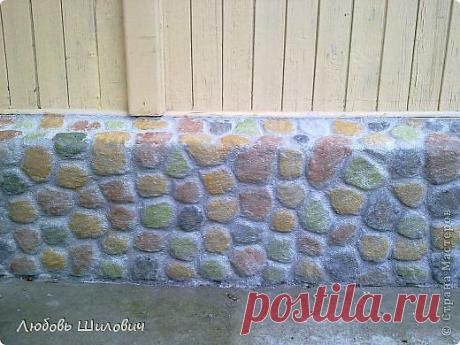 Цоколь своими руками. Имитация природного камня.