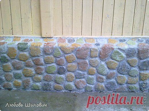 Цоколь своими руками. Имитация природного камня.