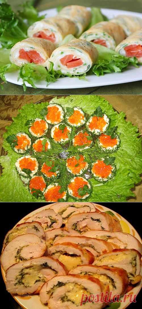 Блинные роллы с копченым лососем &mdash; Вкуснота!