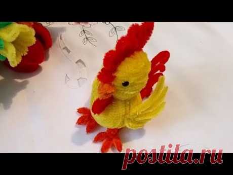 Чудесный Петушок 🐓🐓🐓 из #chenille # синельная проволока #diy