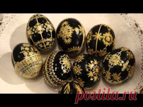 Zdobení kraslic slámou (Kraslice 2016) / Easter Eggs Decorated with Straw