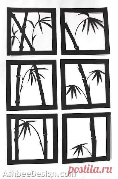 Ashbee Design Silhouette Projects: 3-D Bamboo Shadow Box • Silhouette Tutorial