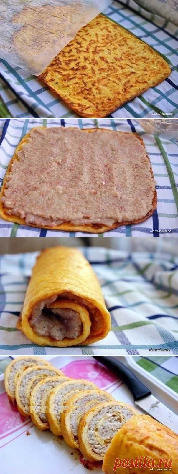 Сочный куриный рулет - просто тает во рту!