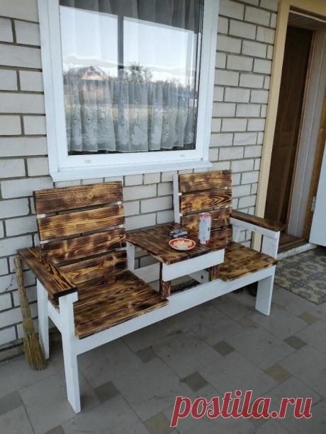 Лавочка у дома своими руками. Доски из старых паллет
#делаемсами
