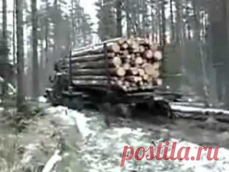 Грузовой автомобиль УРАЛ прохождение по лесу Вездеходы — Яндекс.Видео