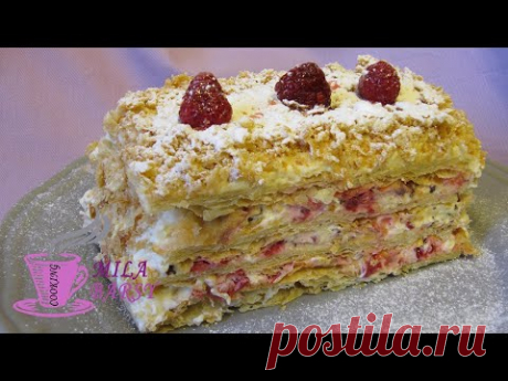Наполеон из быстрого слоеного теста | Napoleon cake