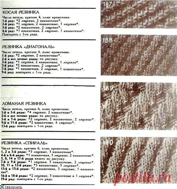 Схемы узоров 