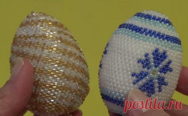 Пасхальные яйца из бисера крючком. Мастер-класс | razpetelka.ru