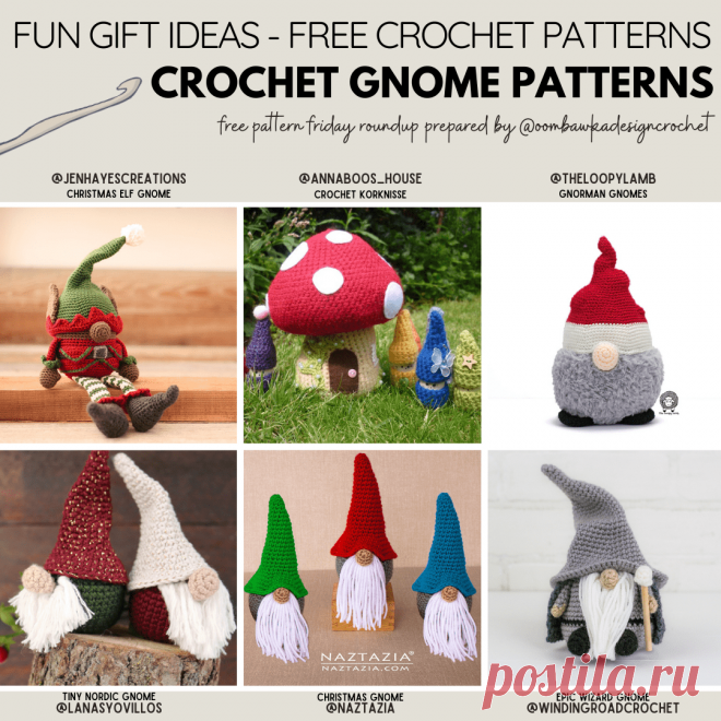 15+ Free Crochet Gnome Patterns For this week's Free Pattern Friday Roundup I am sharing links to 15+ Crochet Gnome Patterns that are available for free online right now! #crochetgnome #freepattern #crochet #amigurumi