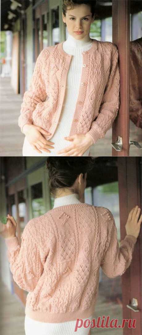 Ажурная розовая кофта | Шкатулочка для рукодельниц