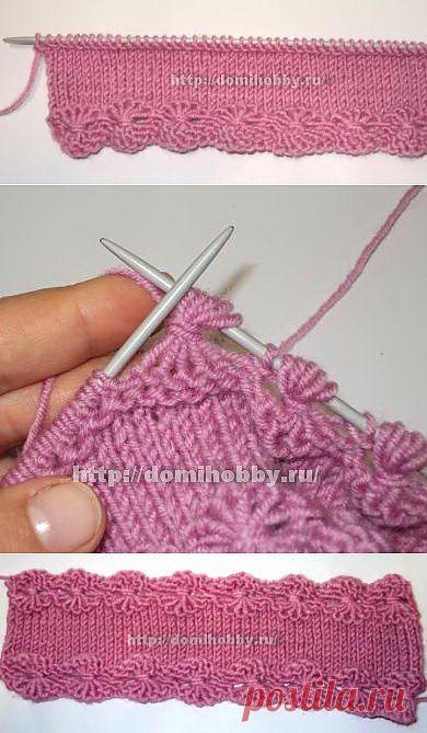 Интересно и нежно! Элемент вязания спицами "паучки".